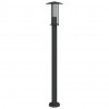 Lampa ogrodowa na słupku, czarna, 100 cm, stal nierdzewna