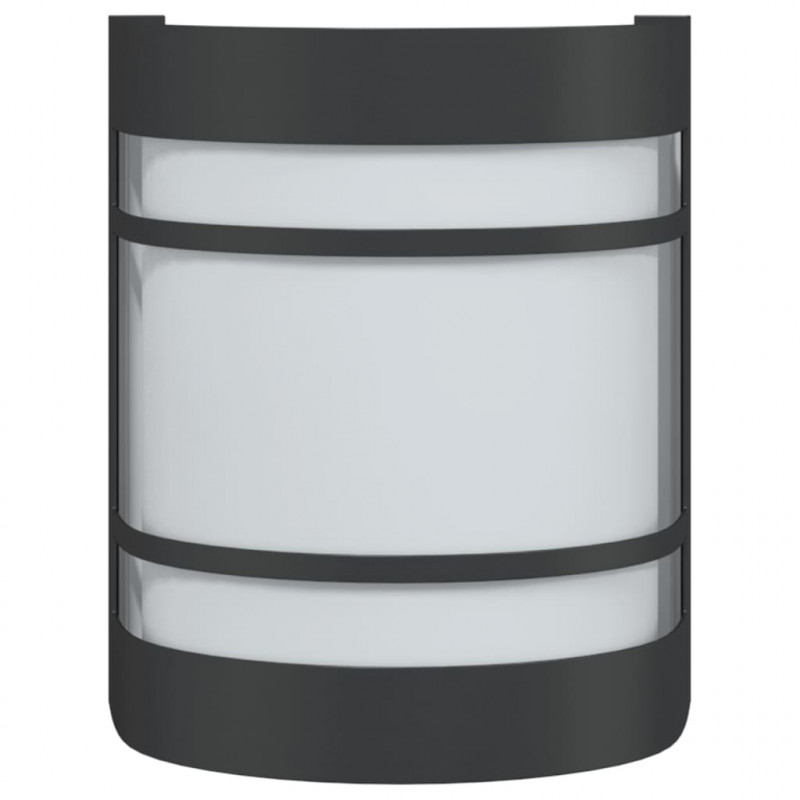 Kinkiety zewnętrzne, 2 szt., czarne, stal nierdzewna