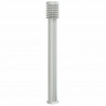 Lampy ogrodowe na słupku, 3 szt., srebrne, 110 cm, stal