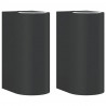Kinkiety zewnętrzne, 2 szt., czarne, odlewane aluminium