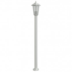 Lampa ogrodowa na słupku, srebrna, 120 cm, stal nierdzewna