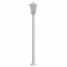 Lampa ogrodowa na słupku, srebrna, 120 cm, stal nierdzewna
