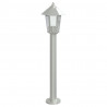 Lampa ogrodowa na słupku, srebrna, 80 cm, stal nierdzewna