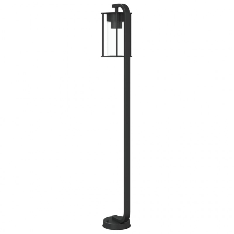 Lampy ogrodowe stojące, 3 szt., czarne, 100 cm, stal nierdzewna
