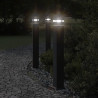 Zewnętrzna lampa stojąca, czarna, 80 cm, aluminium