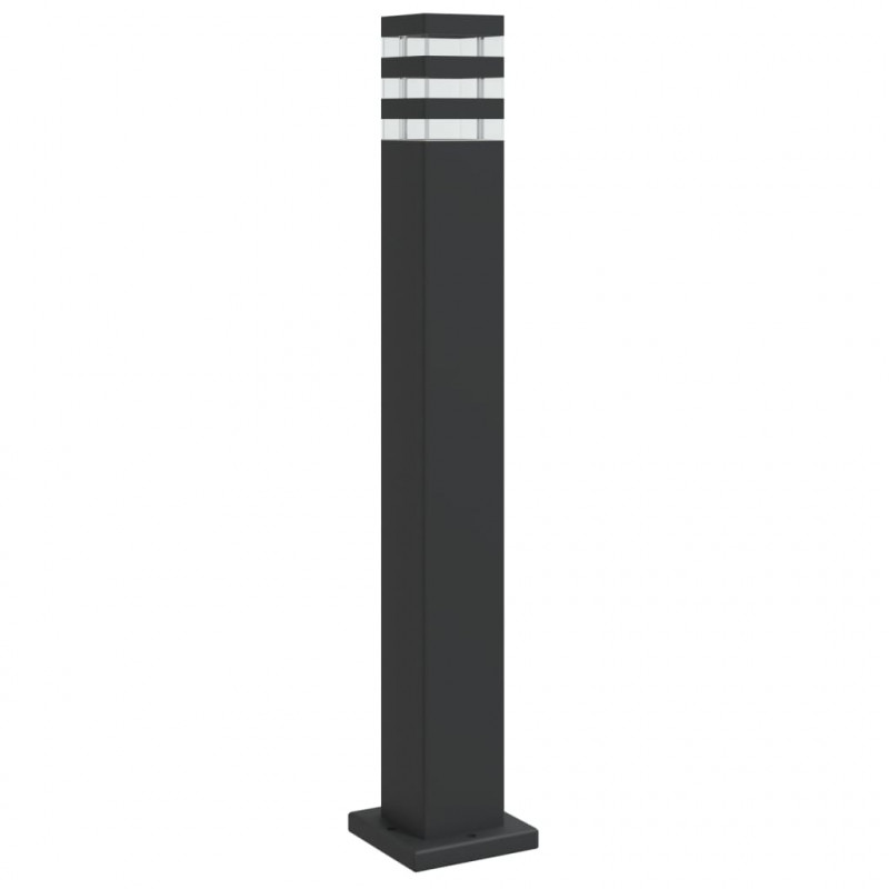 Zewnętrzna lampa stojąca, czarna, 80 cm, aluminium