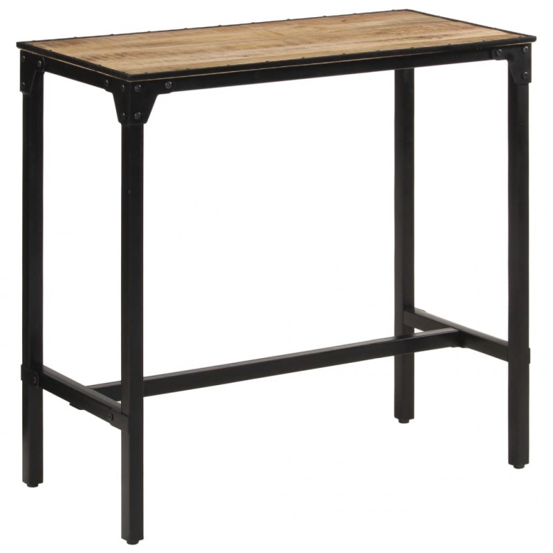 Stolik barowy, 110x55x107 cm, surowe lite drewno mango