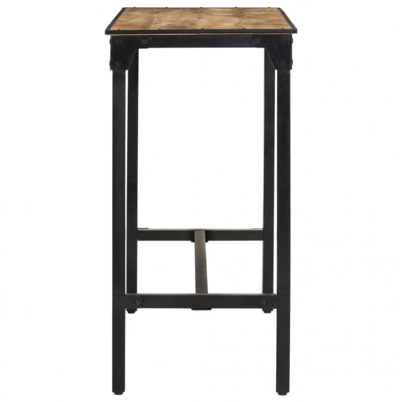 Stolik barowy, 110x55x107 cm, surowe lite drewno mango