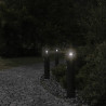 Lampa ogrodowa na słupku, z czujnikiem, czarna, 60 cm, stal