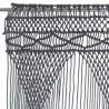 Zasłona z makramy, antracyt, 140 x 240 cm, bawełna