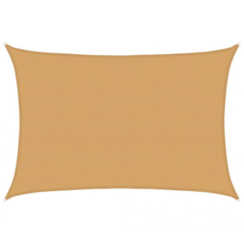 Żagiel przeciwsłoneczny, 160 g/m², piaskowy, 5x7 m, HDPE
