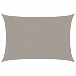 Żagiel przeciwsłoneczny, 160 g/m², jasnoszary, 3x5 m, HDPE