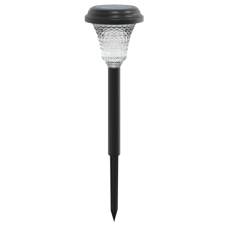 Solarne lampki ogrodowe, z kolcem, 12 szt., białe światło