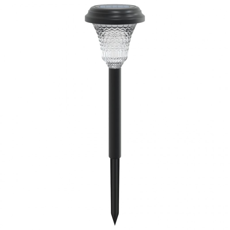 Solarne lampki ogrodowe, z kolcem, 12 szt., białe światło