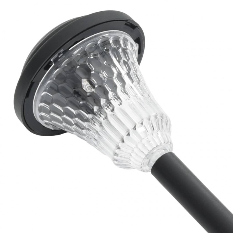 Solarne lampki ogrodowe, z kolcem, 12 szt., białe światło