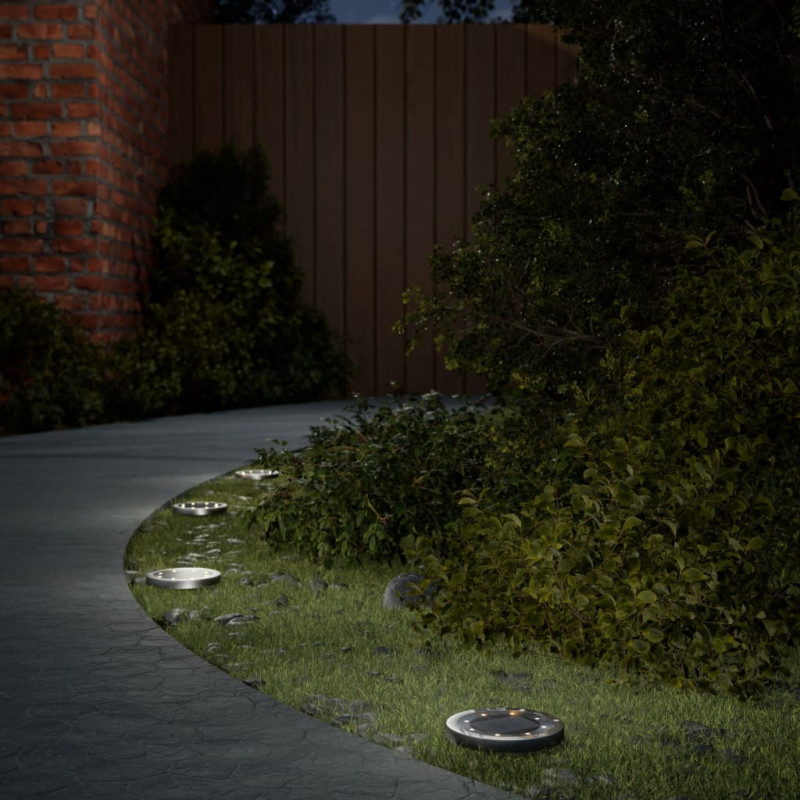 Solarne lampki gruntowe, z kolcami, 12 szt., ciepłe białe