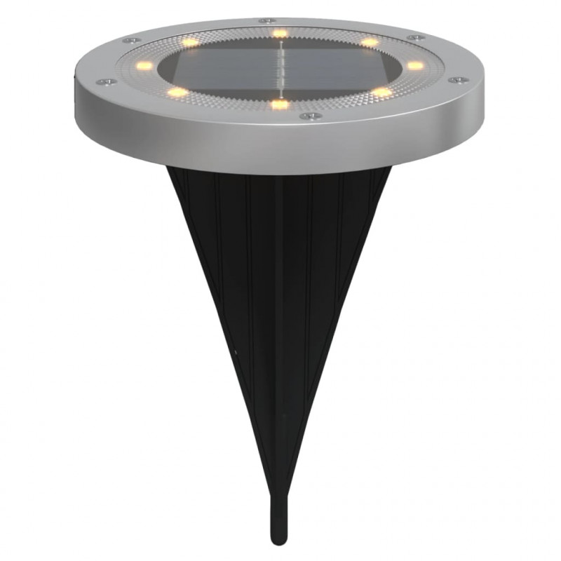 Solarne lampki gruntowe, z kolcami, 12 szt., ciepłe białe