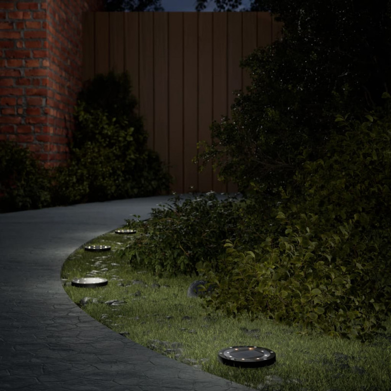 Solarne lampki gruntowe, z kolcami, 12 szt., ciepłe białe