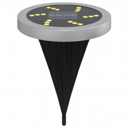 Solarne lampki gruntowe, z kolcami, 4 szt., ciepłe białe