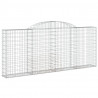 Kosze gabionowe z łukiem, 2 szt, 300x30x120/140 cm, żelazo