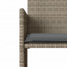 2-os. sofa ogrodowa ze stolikiem i stołkami, szara, polirattan