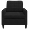 Fotel, czarny, 60 cm, obity aksamitem