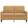Sofa 2-osobowa, brązowy, 120 cm, tapicerowana aksamitem