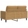 Sofa 2-osobowa, brązowy, 120 cm, tapicerowana aksamitem