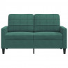 Sofa 2-osobowa, ciemnozielona, 120 cm, tapicerowana aksamitem