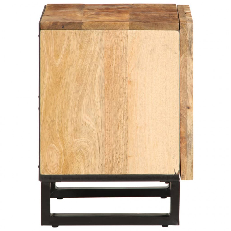 Szafka nocna, 40x34x46 cm, lite surowe drewno mango