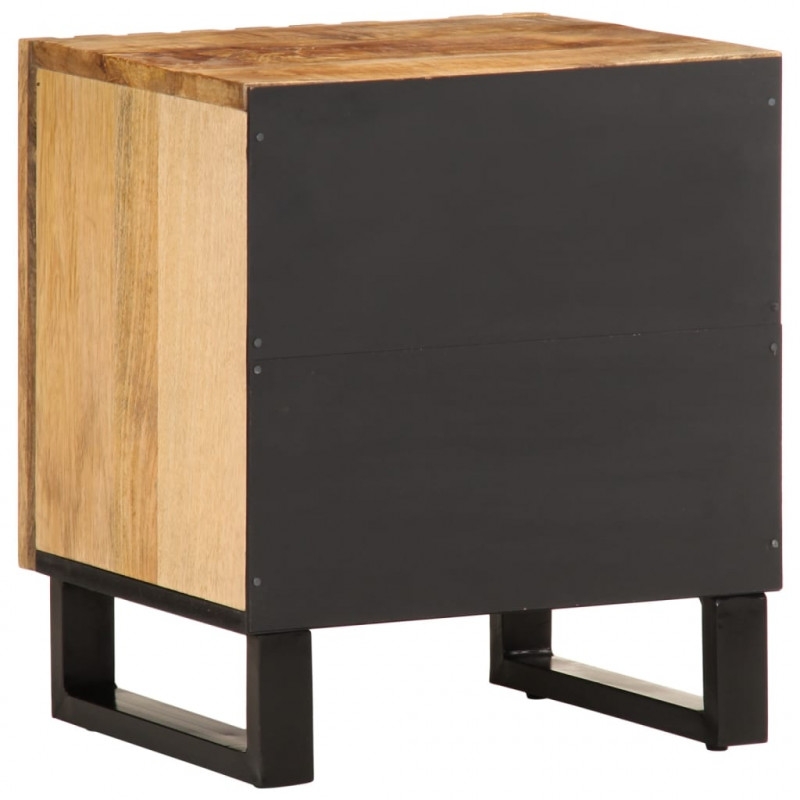 Szafka nocna, 40x34x46 cm, lite surowe drewno mango