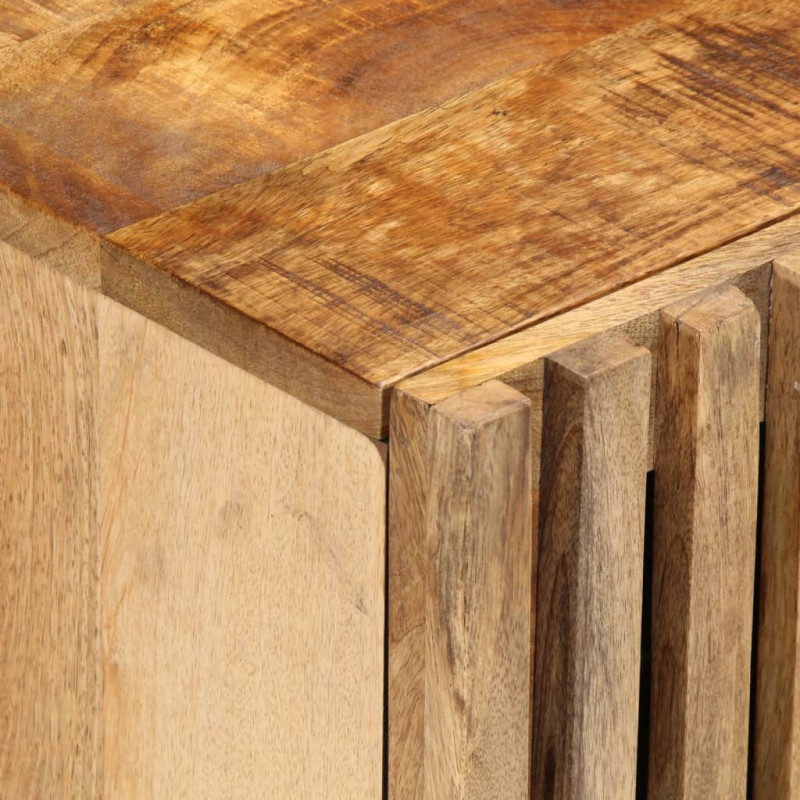 Szafka nocna, 40x34x46 cm, lite surowe drewno mango