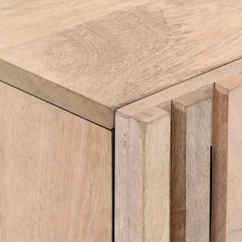 Szafki nocne, 2 szt., 40x34x46 cm, bielone drewno mango