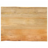 Blat stołu, 80x60x2,5 cm, naturalna krawędź, lite drewno mango