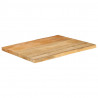 Blat stołu, 80x60x2,5 cm, naturalna krawędź, lite drewno mango