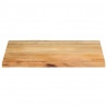 Blat stołu, 80x60x2,5 cm, naturalna krawędź, lite drewno mango