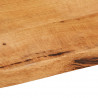 Blat stołu, 80x60x2,5 cm, naturalna krawędź, lite drewno mango