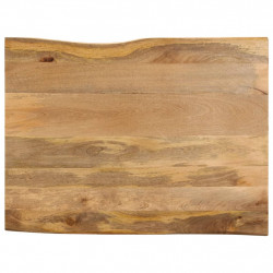 Blat stołu, 90x80x2,5 cm, naturalna krawędź, lite drewno mango