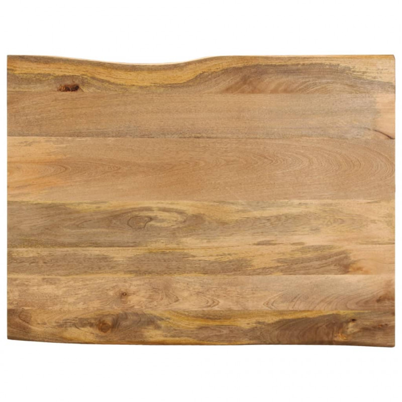 Blat stołu, 90x80x2,5 cm, naturalna krawędź, lite drewno mango