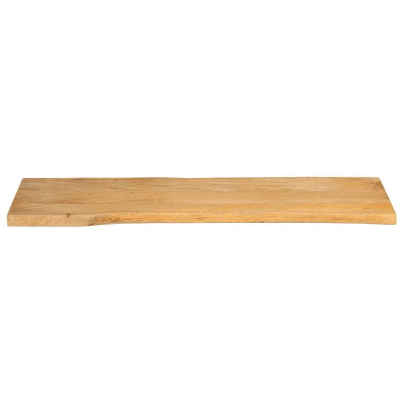 Blat stołu, 140x40x3,8 cm, naturalna krawędź, lite drewno mango
