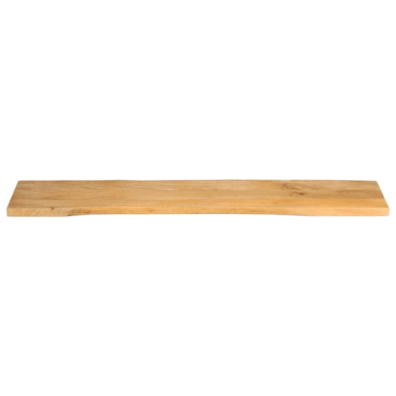 Blat stołu, 180x40x3,8 cm, naturalna krawędź, lite drewno mango
