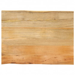 Blat stołu, 80x60x3,8 cm, naturalna krawędź, lite drewno mango