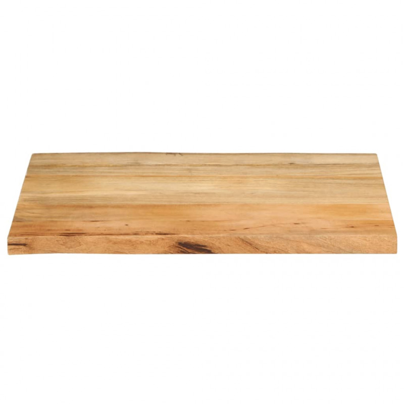 Blat stołu, 80x60x3,8 cm, naturalna krawędź, lite drewno mango