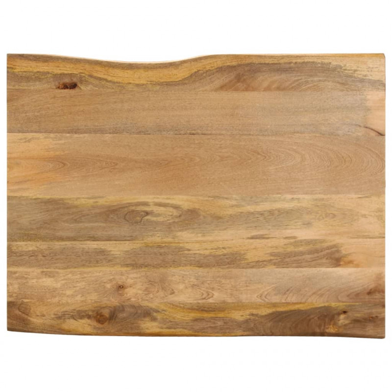 Blat stołu, 110x80x3,8 cm, naturalna krawędź, lite drewno mango