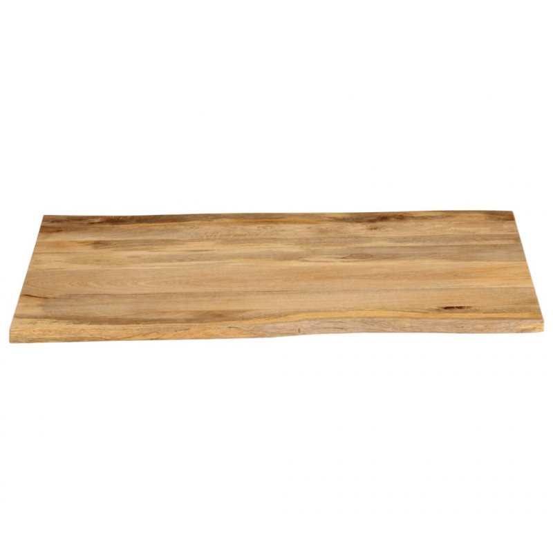 Blat stołu, 110x80x3,8 cm, naturalna krawędź, lite drewno mango