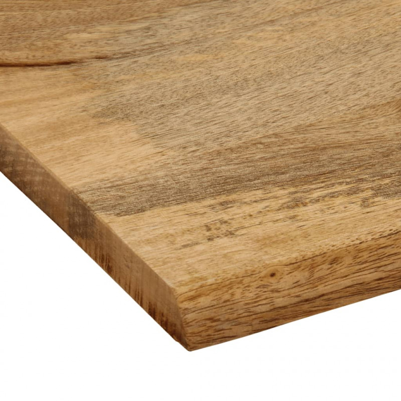 Blat stołu, 110x80x3,8 cm, naturalna krawędź, lite drewno mango