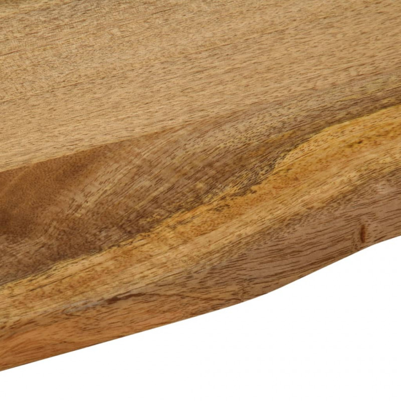 Blat stołu, 110x80x3,8 cm, naturalna krawędź, lite drewno mango