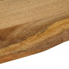 Blat stołu, 110x80x3,8 cm, naturalna krawędź, lite drewno mango