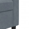 Sofa 3-osobowa, ciemnoszara, 180 cm, obita aksamitem