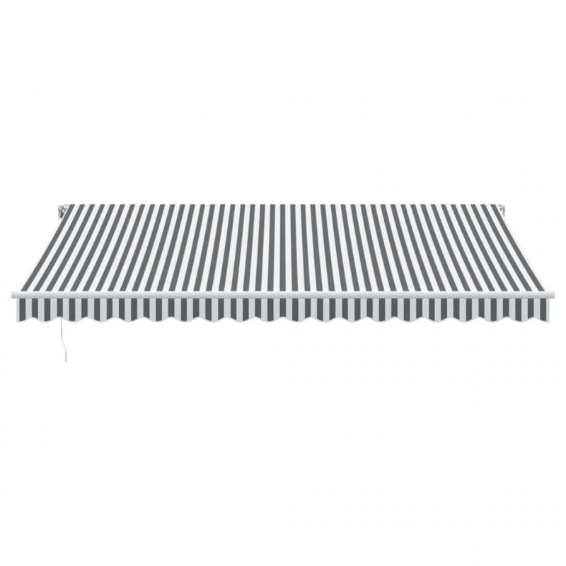 Automatyczna markiza z LED, antracytowo-biała, 450x350 cm
